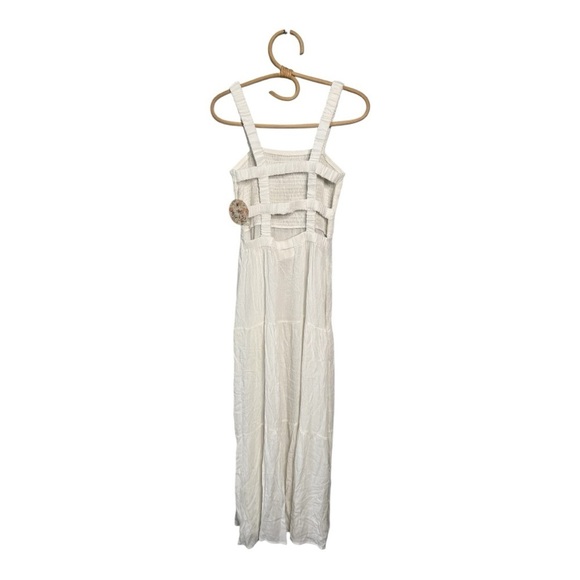 Jolie & Joy Sleeveless Smocked Open Caged Back Tiered Gauze Maxi Dress NWT - Picture 8 of 13